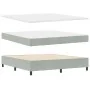 Cama Box Spring con colchón Gris Claro Super King Terciopelo | Foro24.es | Tu tienda online para hogar, jardín y más Foro24.es
