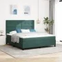 Cama con somier y colchón verde oscuro de tamaño súper king de terciopelo | Foro24.es | Tu tienda online para hogar, jardín y más Foro24.es