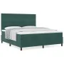 Cama con somier y colchón verde oscuro de tamaño súper king de terciopelo | Foro24.es | Tu tienda online para hogar, jardín y más Foro24.es