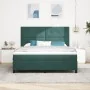 Cama con somier y colchón verde oscuro de tamaño súper king de terciopelo | Foro24.es | Tu tienda online para hogar, jardín y más Foro24.es