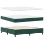 Cama con somier y colchón verde oscuro de tamaño súper king de terciopelo | Foro24.es | Tu tienda online para hogar, jardín y más Foro24.es