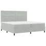 Cama Box Spring con Colchón Gris Claro 200x200 cm Terciopelo by , Beds and slatted bases - Ref: Foro24-3339854, Price: 641,14...