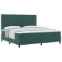 Cama Box Spring con Colchón Verde Oscuro 200x200 cm Terciopelo | Foro24.es | Tu tienda online para hogar, jardín y más Foro24.es