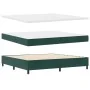 Cama Box Spring con Colchón Verde Oscuro 200x200 cm Terciopelo | Foro24.es | Tu tienda online para hogar, jardín y más Foro24.es