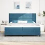 Cama Box Spring con Colchón Azul Oscuro 200x200 cm Terciopelo | Foro24.es | Tu tienda online para hogar, jardín y más Foro24.es