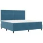 Cama Box Spring con Colchón Azul Oscuro 200x200 cm Terciopelo | Foro24.es | Tu tienda online para hogar, jardín y más Foro24.es