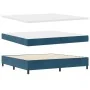 Cama Box Spring con Colchón Azul Oscuro 200x200 cm Terciopelo | Foro24.es | Tu tienda online para hogar, jardín y más Foro24.es