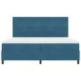 Cama Box Spring con Colchón Azul Oscuro 200x200 cm Terciopelo | Foro24.es | Tu tienda online para hogar, jardín y más Foro24.es