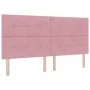 Cama Box Spring con colchón Rosa 200x200 cm de Terciopelo by , Beds and slatted bases - Ref: Foro24-3339859, Price: 624,21 €,...