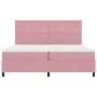Cama Box Spring con colchón Rosa 200x200 cm de Terciopelo by , Beds and slatted bases - Ref: Foro24-3339859, Price: 624,21 €,...