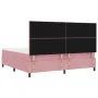 Cama Box Spring con colchón Rosa 200x200 cm de Terciopelo by , Beds and slatted bases - Ref: Foro24-3339859, Price: 624,21 €,...