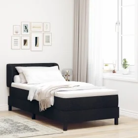 Cama Box Spring de con Colchón Negro 100x200 cm