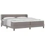 Cama Box Spring con Colchón Taupe 200x200 cm Tela | Foro24.es | Tu tienda online para hogar, jardín y más Foro24.es
