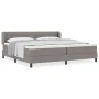 Cama Box Spring con Colchón Taupe 200x200 cm Tela | Foro24.es | Tu tienda online para hogar, jardín y más Foro24.es