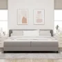 Cama Box Spring con Colchón Taupe 200x200 cm Tela | Foro24.es | Tu tienda online para hogar, jardín y más Foro24.es