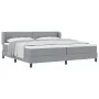 Cama Box Spring con Colchón Gris Claro 200x200 cm Tela by , Beds and slatted bases - Ref: Foro24-3340045, Price: 619,29 €, Di...