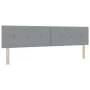 Cama Box Spring con Colchón Gris Claro 200x200 cm Tela by , Beds and slatted bases - Ref: Foro24-3340045, Price: 619,29 €, Di...