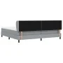 Cama Box Spring con Colchón Gris Claro 200x200 cm Tela by , Beds and slatted bases - Ref: Foro24-3340045, Price: 619,29 €, Di...