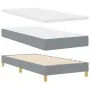 Cama Box Spring con Colchón Gris Claro 90x200 cm Tela by , Beds and slatted bases - Ref: Foro24-3340129, Price: 321,07 €, Dis...