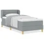 Cama Box Spring con Colchón Gris Claro 90x200 cm Tela by , Beds and slatted bases - Ref: Foro24-3340129, Price: 321,07 €, Dis...