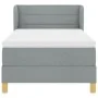 Cama Box Spring con Colchón Gris Claro 90x200 cm Tela by , Beds and slatted bases - Ref: Foro24-3340129, Price: 321,07 €, Dis...