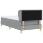 Cama Box Spring con Colchón Gris Claro 90x200 cm Tela by , Beds and slatted bases - Ref: Foro24-3340129, Price: 321,07 €, Dis...
