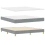 Cama box spring con colchón gris claro 180x200 cm de tela by , Beds and slatted bases - Ref: Foro24-3340164, Price: 555,23 €,...
