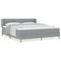 Cama box spring con colchón gris claro 180x200 cm de tela by , Beds and slatted bases - Ref: Foro24-3340164, Price: 555,23 €,...