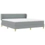 Cama box spring con colchón gris claro 180x200 cm de tela by , Beds and slatted bases - Ref: Foro24-3340164, Price: 555,23 €,...