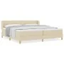 Cama Box Spring con Colchón Crema 200x200 cm Tela by , Beds and slatted bases - Ref: Foro24-3340239, Price: 567,91 €, Discoun...