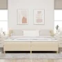 Cama Box Spring con Colchón Crema 200x200 cm Tela by , Beds and slatted bases - Ref: Foro24-3340239, Price: 567,91 €, Discoun...