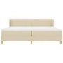 Cama Box Spring con Colchón Crema 200x200 cm Tela by , Beds and slatted bases - Ref: Foro24-3340239, Price: 567,91 €, Discoun...
