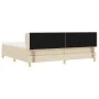 Cama Box Spring con Colchón Crema 200x200 cm Tela by , Beds and slatted bases - Ref: Foro24-3340239, Price: 567,91 €, Discoun...