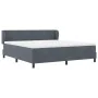 Cama Box Spring con Colchón Gris Oscuro de 180x200 cm en Terciopelo de , Camas y somieres - Ref: Foro24-3340401, Precio: 527,...