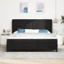 Cama Box Spring con Colchón Negro 200x200 cm Tela by , Beds and slatted bases - Ref: Foro24-3340524, Price: 713,74 €, Discoun...