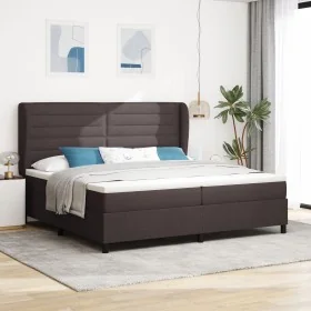 Cama con somier y colchón Marrón Oscuro 200x200
