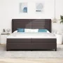 Cama con somier y colchón Marrón Oscuro 200x200 cm Tela | Foro24.es | Tu tienda online para hogar, jardín y más Foro24.es