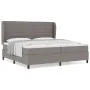Cama con somier y colchón taupe 200x200 cm en tela | Foro24.es | Tu tienda online para hogar, jardín y más Foro24.es