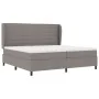 Cama con somier y colchón taupe 200x200 cm en tela | Foro24.es | Tu tienda online para hogar, jardín y más Foro24.es