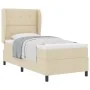 Cama Box Spring con Colchón Crema 90x200 cm Tela by , Beds and slatted bases - Ref: Foro24-3340548, Price: 340,52 €, Discount: %