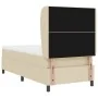 Cama Box Spring con Colchón Crema 90x200 cm Tela by , Beds and slatted bases - Ref: Foro24-3340548, Price: 340,52 €, Discount: %