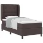 Cama Box Spring con colchón marrón oscuro 100x200 cm de tela | Foro24.es | Tu tienda online para hogar, jardín y más Foro24.es