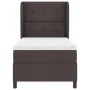 Cama Box Spring con colchón marrón oscuro 100x200 cm de tela | Foro24.es | Tu tienda online para hogar, jardín y más Foro24.es