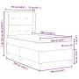 Cama Box Spring con colchón marrón oscuro 100x200 cm de tela | Foro24.es | Tu tienda online para hogar, jardín y más Foro24.es