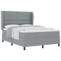 Cama con somier y colchón Gris Claro 140x190 cm Tela von , Betten und Lattenroste - Ref: Foro24-3340557, Preis: 539,28 €, Rab...