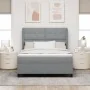 Cama con somier y colchón Gris Claro 140x190 cm Tela von , Betten und Lattenroste - Ref: Foro24-3340557, Preis: 539,28 €, Rab...