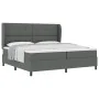 Cama Box Spring con Colchón en Gris Oscuro, 200x200 cm de Tela | Foro24.es | Tu tienda online para hogar, jardín y más Foro24.es