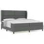 Cama Box Spring con Colchón en Gris Oscuro, 200x200 cm de Tela | Foro24.es | Tu tienda online para hogar, jardín y más Foro24.es