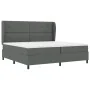 Cama Box Spring con Colchón en Gris Oscuro, 200x200 cm de Tela | Foro24.es | Tu tienda online para hogar, jardín y más Foro24.es