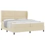 Cama con somier y colchón - Crema, 200x200 cm de tela by , Beds and slatted bases - Ref: Foro24-3340590, Price: 650,16 €, Dis...